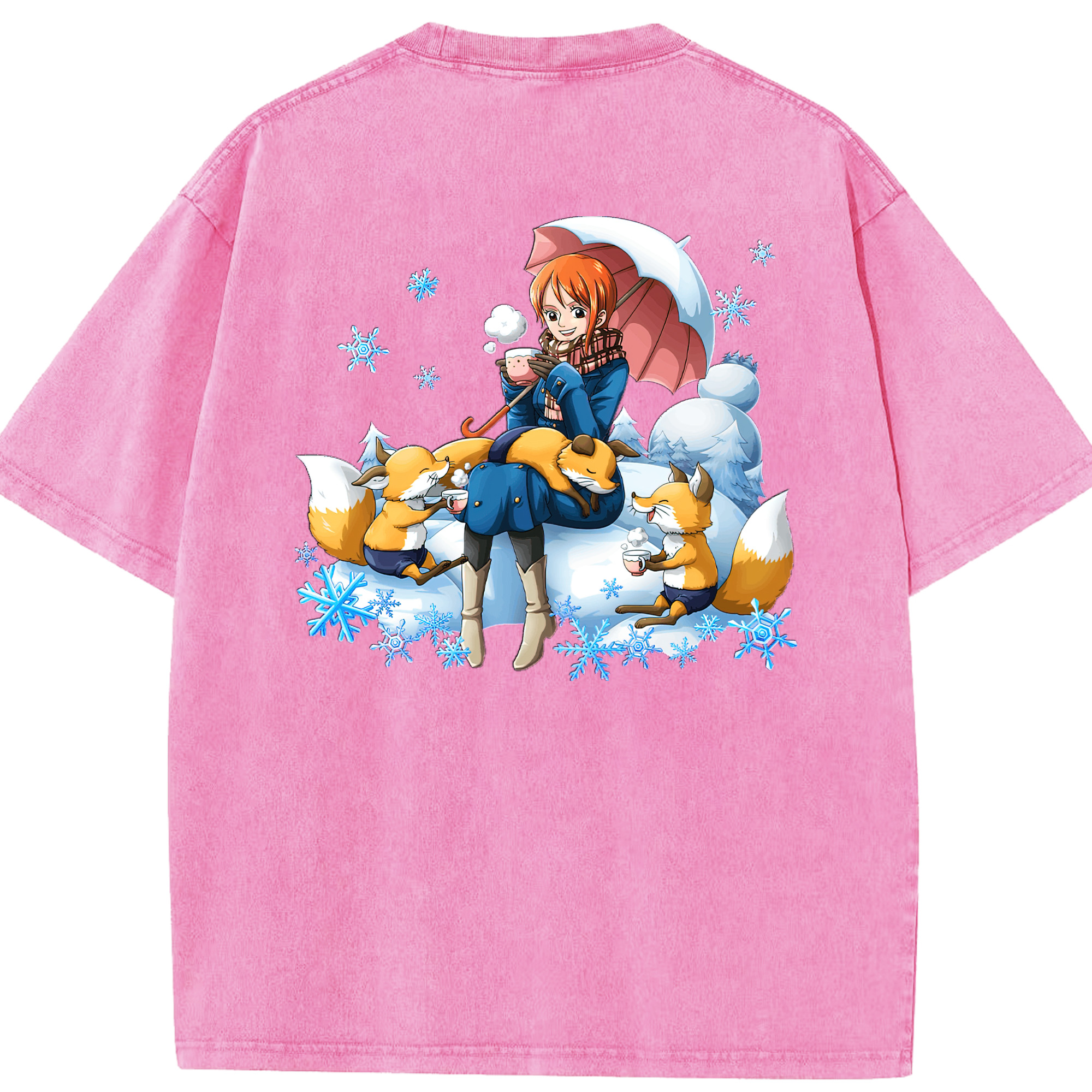 ワンピース ナミ ONE PIECE Nami 綿100% ヴィンテージ風 半袖Tシャツ（背面プリント）